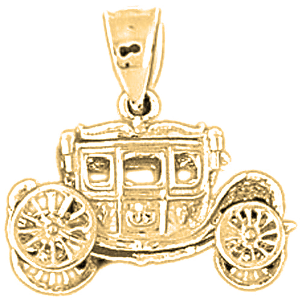 10K, 14K or 18K Gold Car Pendant