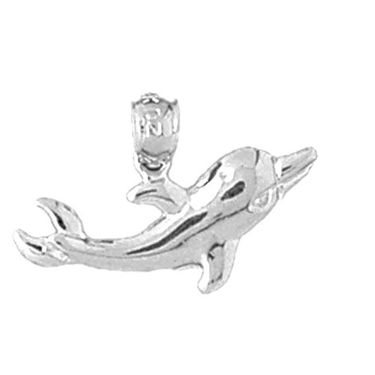 14K or 18K Gold Dolphin Pendant