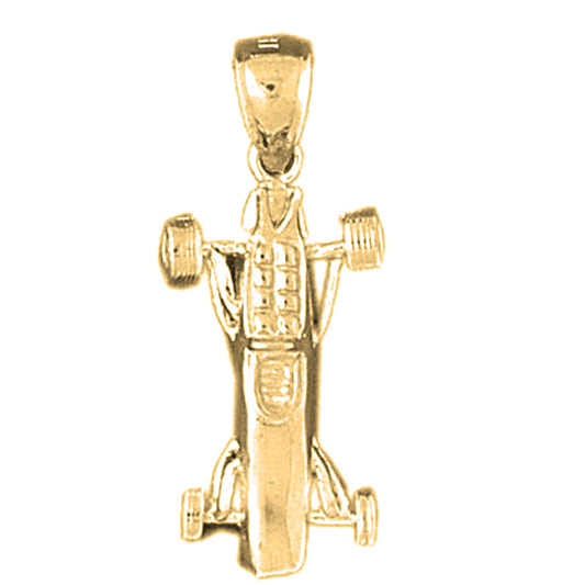 10K, 14K or 18K Gold 3D Car Pendant