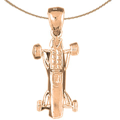 10K, 14K or 18K Gold 3D Car Pendant