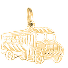 14K or 18K Gold Bus Pendant