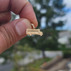 14K or 18K Gold Bus Pendant