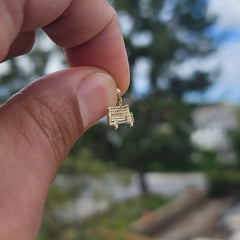 14K or 18K Gold Bus Pendant