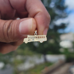 14K or 18K Gold Bus Pendant