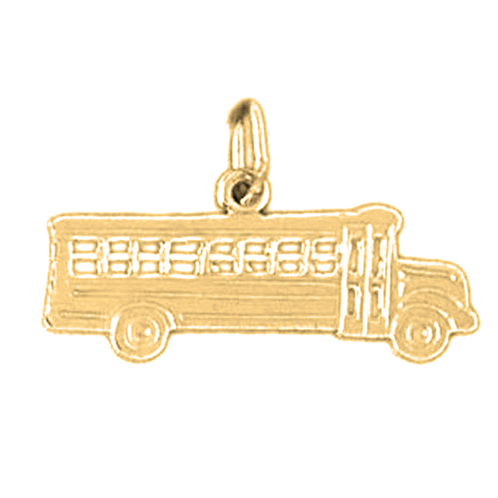 14K or 18K Gold Bus Pendant