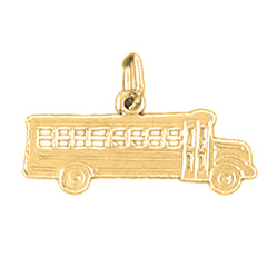 14K or 18K Gold Bus Pendant