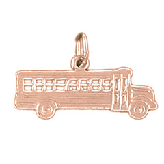 14K or 18K Gold Bus Pendant