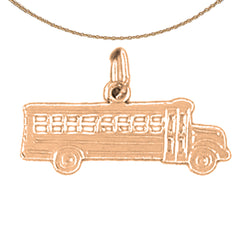 14K or 18K Gold Bus Pendant