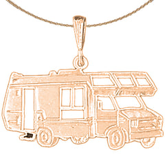 10K, 14K or 18K Gold RV Recreational Vehicle Pendant