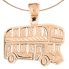 14K or 18K Gold Tour Bus Pendant