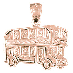 14K or 18K Gold Tour Bus Pendant