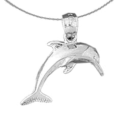 14K or 18K Gold Dolphin Pendant