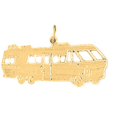 10K, 14K or 18K Gold RV Recreational Vehicle Pendant