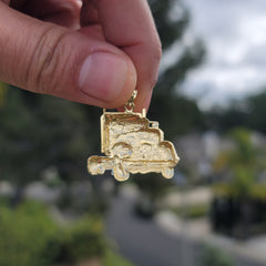 10K, 14K or 18K Gold Truck Pendant