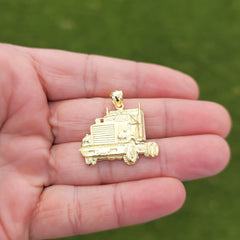 10K, 14K or 18K Gold Truck Pendant