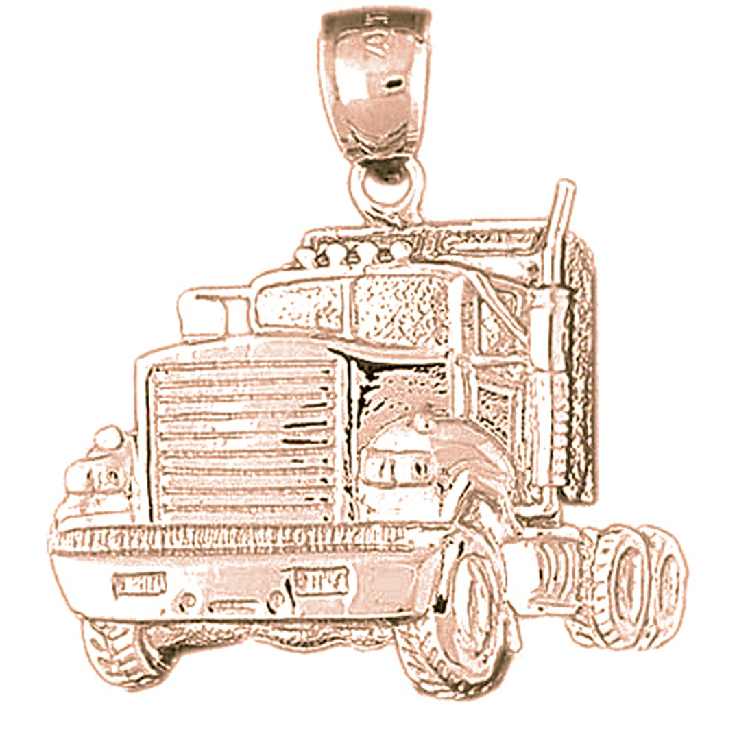 10K, 14K or 18K Gold Truck Pendant