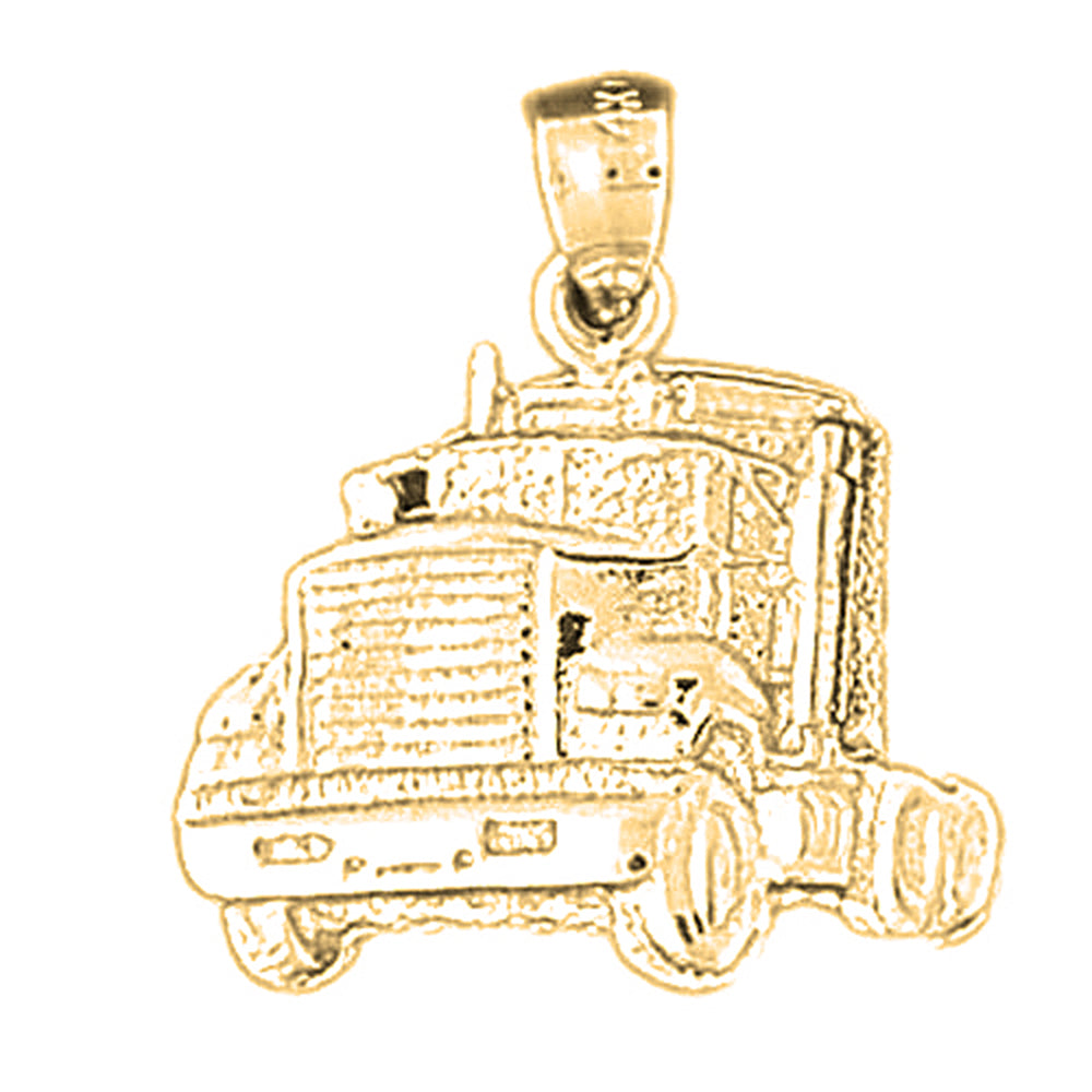 10K, 14K or 18K Gold Truck Pendant