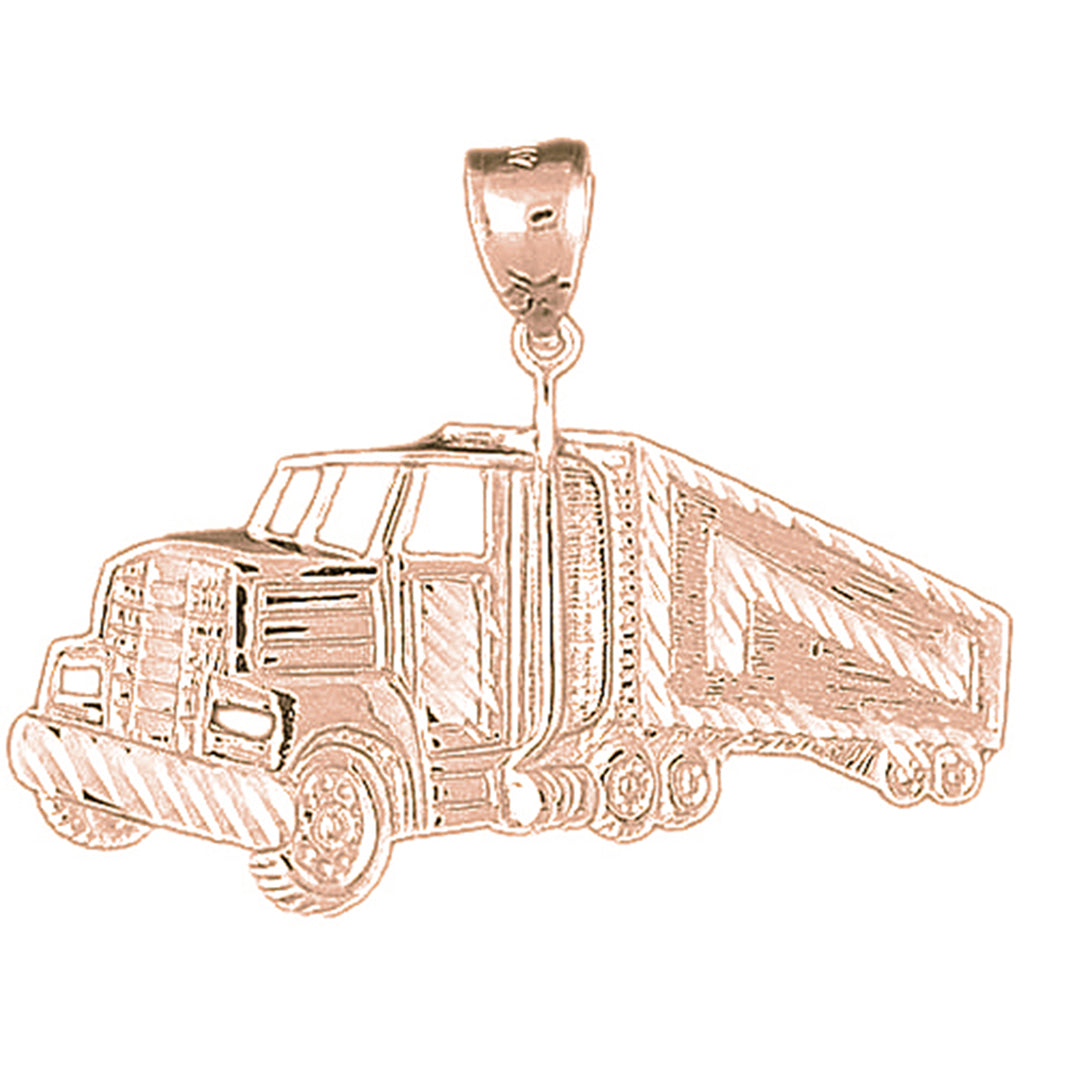 10K, 14K or 18K Gold Truck Pendant