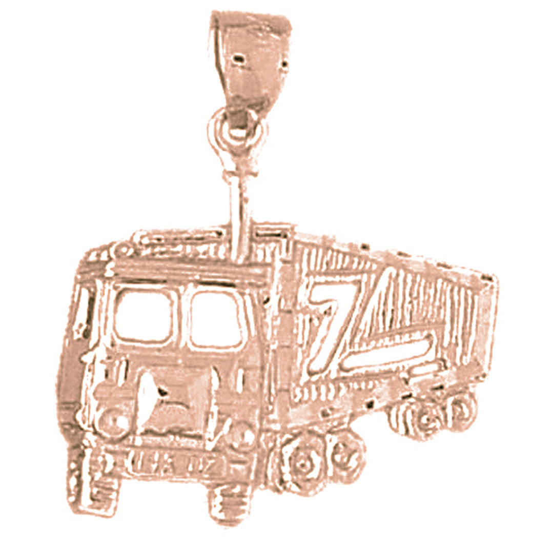 10K, 14K or 18K Gold Truck Pendant