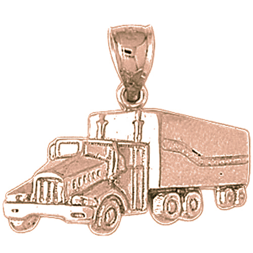 10K, 14K or 18K Gold Truck Pendant