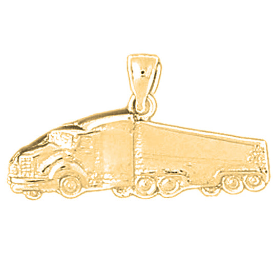 10K, 14K or 18K Gold Truck Pendant