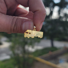 14K or 18K Gold Truck Pendant