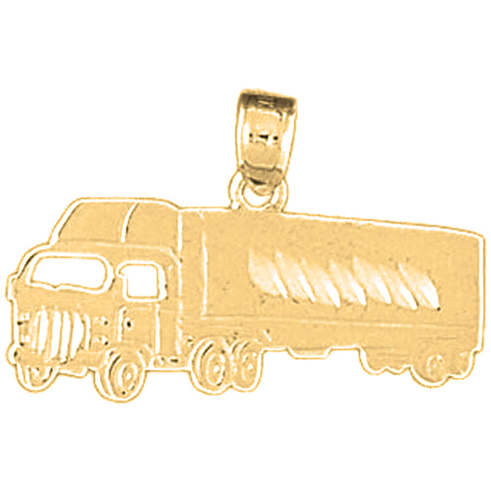 14K or 18K Gold Truck Pendant