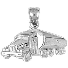 10K, 14K or 18K Gold Cement Truck Pendant