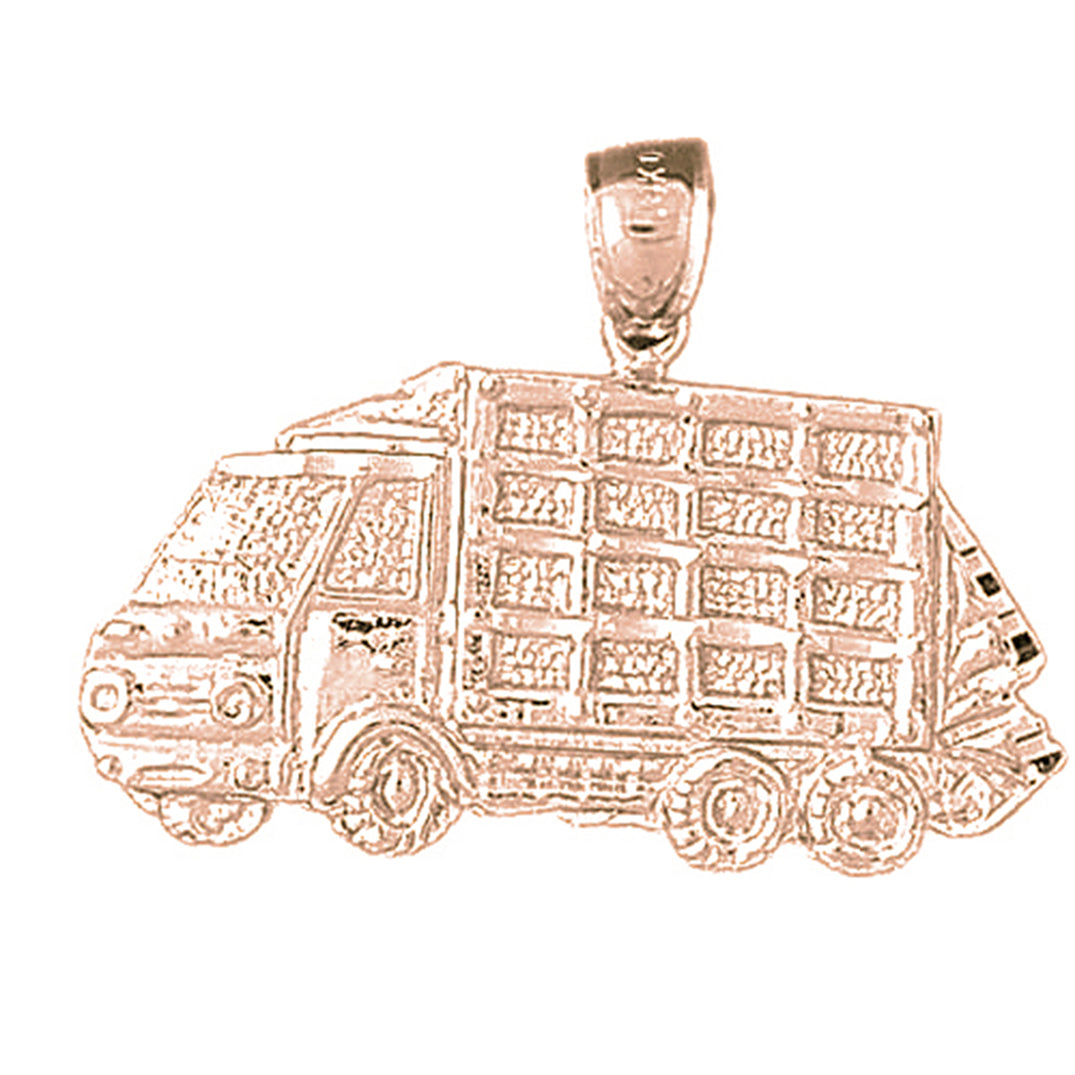 10K, 14K or 18K Gold Dump Truck Pendant