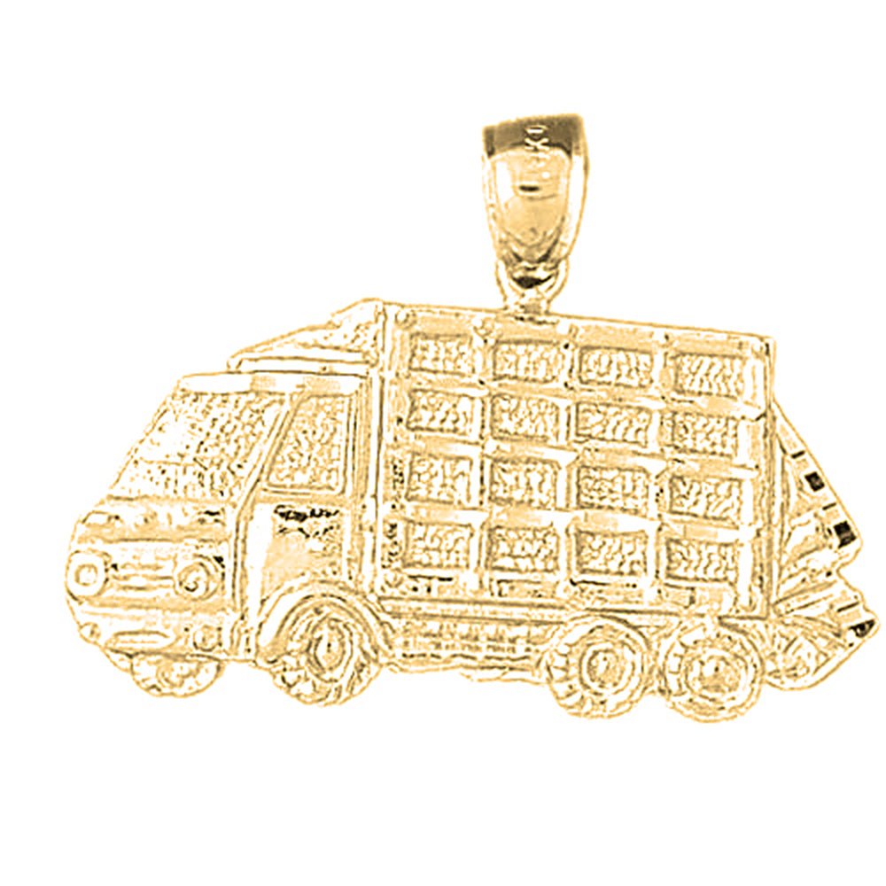 10K, 14K or 18K Gold Dump Truck Pendant