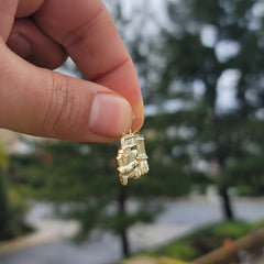 10K, 14K or 18K Gold Dump Truck Pendant