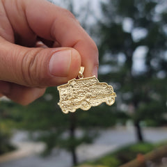 10K, 14K or 18K Gold Dump Truck Pendant