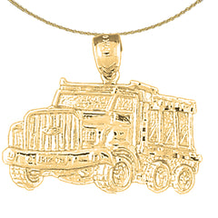 10K, 14K or 18K Gold Dump Truck Pendant