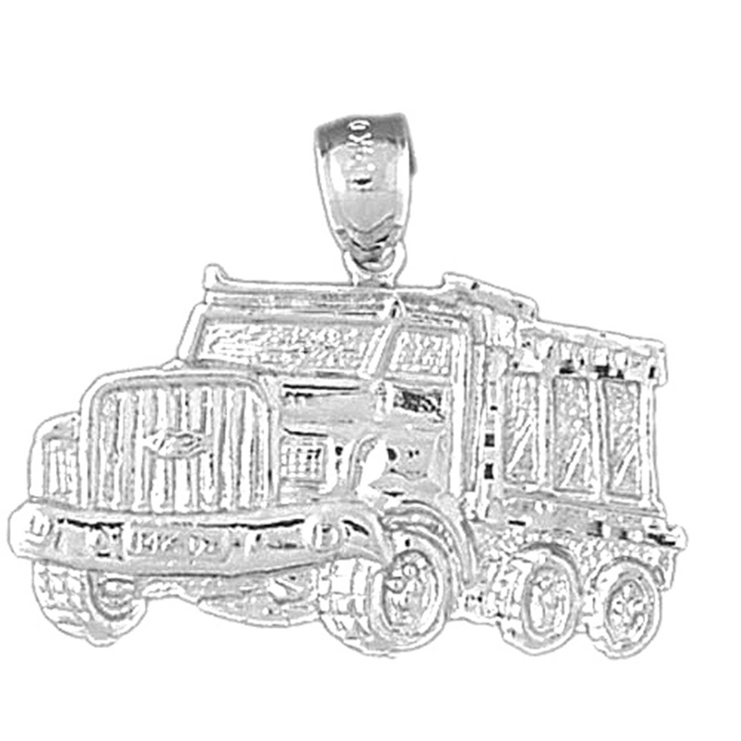 10K, 14K or 18K Gold Dump Truck Pendant