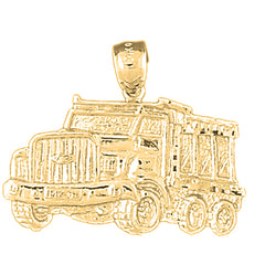 10K, 14K or 18K Gold Dump Truck Pendant