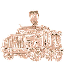 10K, 14K or 18K Gold Dump Truck Pendant