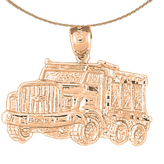 10K, 14K or 18K Gold Dump Truck Pendant