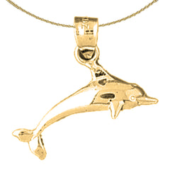 14K or 18K Gold Dolphin Pendant