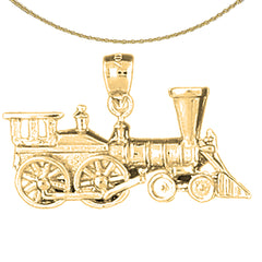 Colgante de locomotora de motor de tren de oro de 10K, 14K o 18K