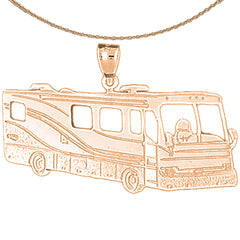 10K, 14K or 18K Gold RV Recreational Vehicle Pendant