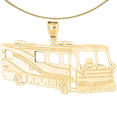 10K, 14K or 18K Gold RV Recreational Vehicle Pendant