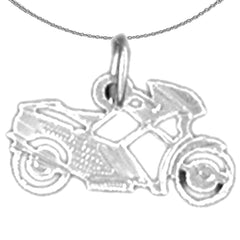 14K or 18K Gold Motorcycle Pendant