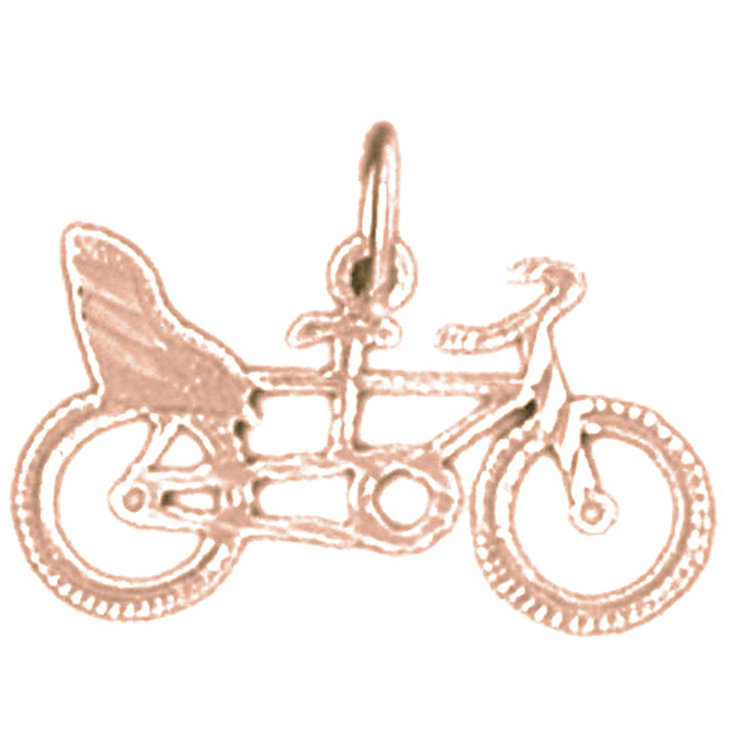 14K or 18K Gold Bicycle Pendant