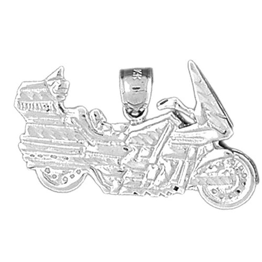 10K, 14K or 18K Gold Motorcycle Pendant