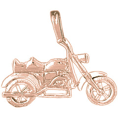 10K, 14K or 18K Gold Motorcycle Pendant
