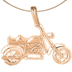 10K, 14K or 18K Gold Motorcycle Pendant