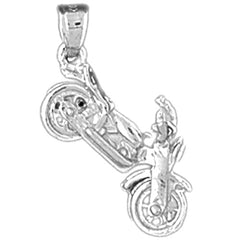 10K, 14K or 18K Gold 3D Motorcycle Pendant