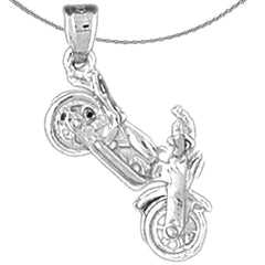 10K, 14K or 18K Gold 3D Motorcycle Pendant