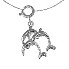 14K or 18K Gold Dolphin Pendant