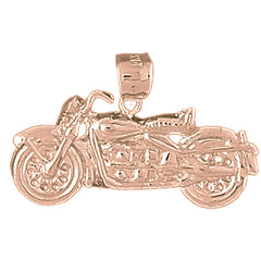 10K, 14K or 18K Gold Motorcycle Pendant